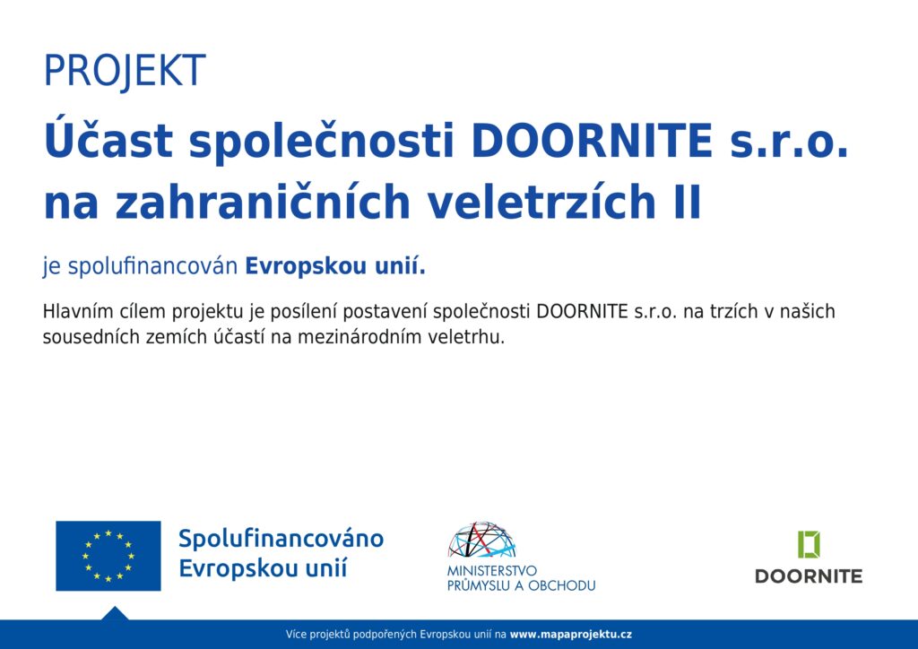 Participation of DOORNITE s.r.o. in Foreign Trade Fairs II